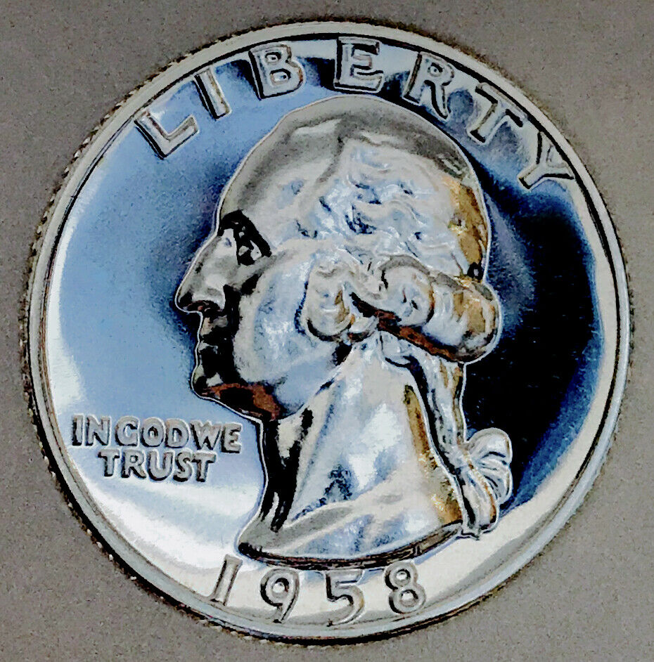 1958 Proof! Washington! Incredible Flawless Gem**silver Perfection**nr #m107_8