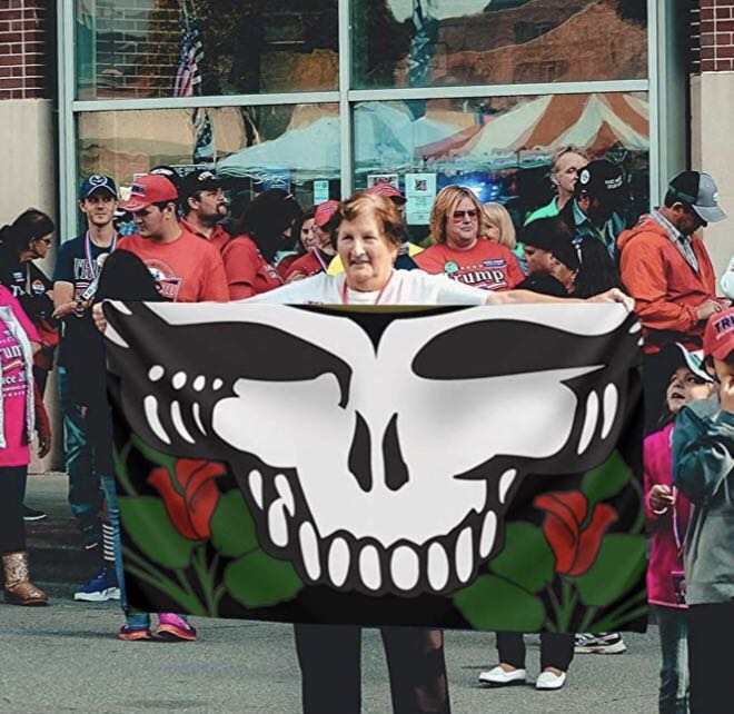 Grateful Dead Flag Dancing Skull And Roses 3x5 Ft Concert Banner Flag One Sided