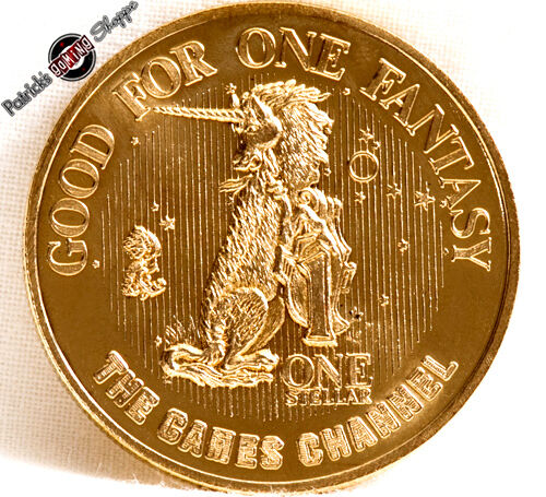 $1 Copper Slot Token Coin Mgm Grand Casino 1982 Games Channel Ncta Unicorn Vegas