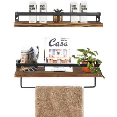 Set Of 2 Floating Shelves Wall Mounted For Bedroom Bathroom Living Room Kitchen