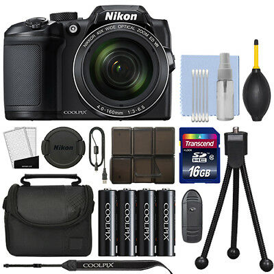 Nikon Coolpix B500 16mp Digital Camera 40x Optical Zoom Black Full-hd + 16gb Kit