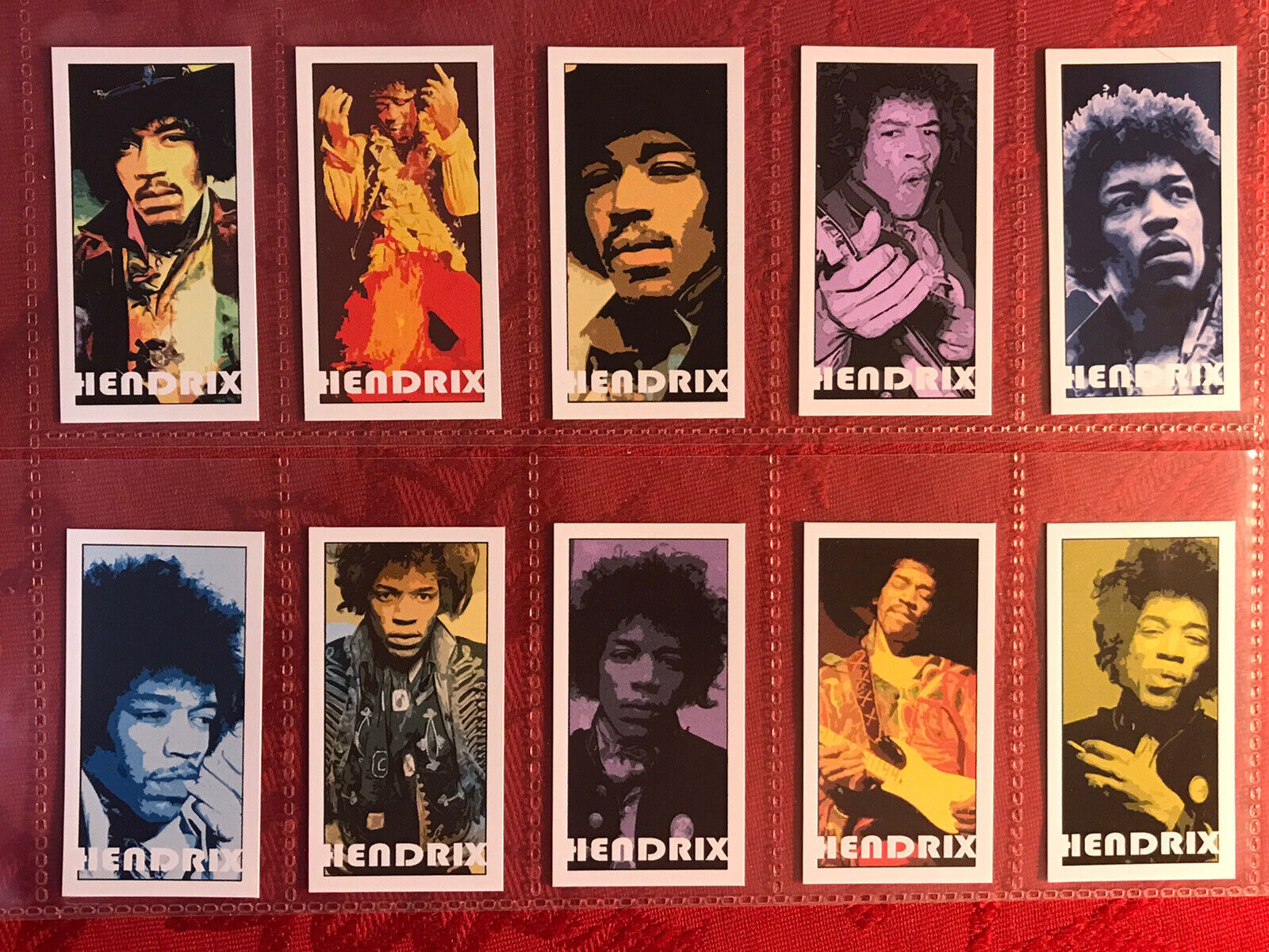 Jimi Hendrix-scarce Full 10 Card Set-lychgate Press-hendrix-40 Year Anniversary-