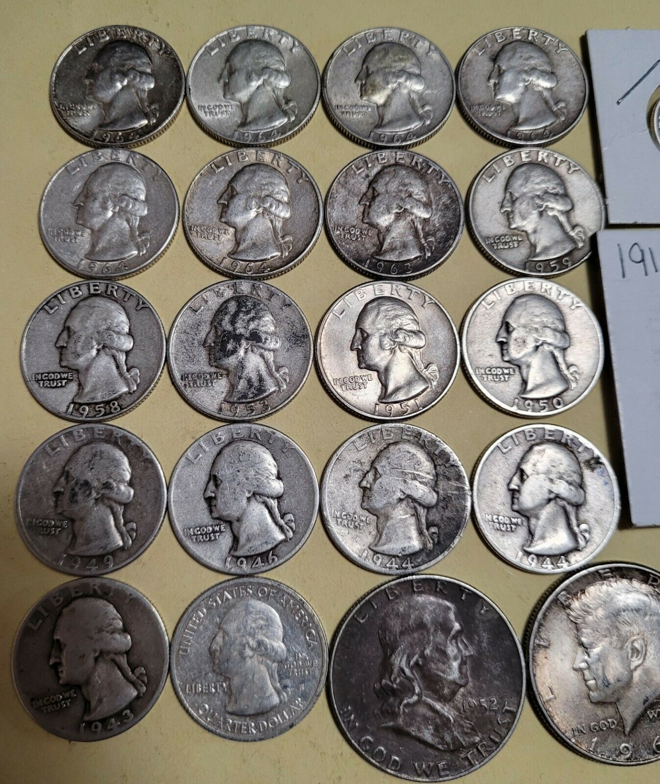 $6.40 Fv 90% Silver Quarters Halves And Dimes