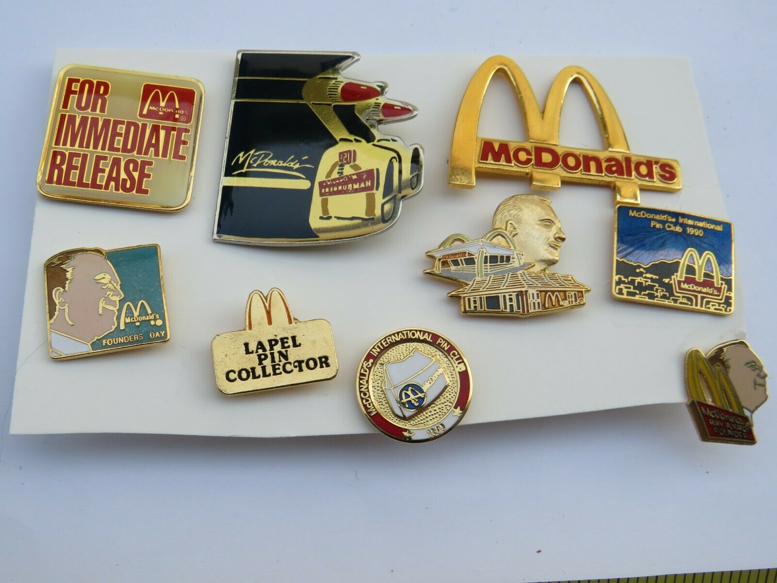 Mcdonalds Pin Lot Immediate Release Car Classic Golden Arch Large Collector