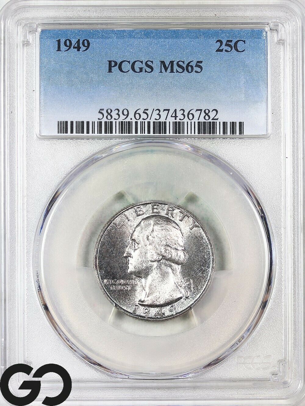 1949 Ms65 Washington Quarter Pcgs Mint State 65 ** Very Nice!