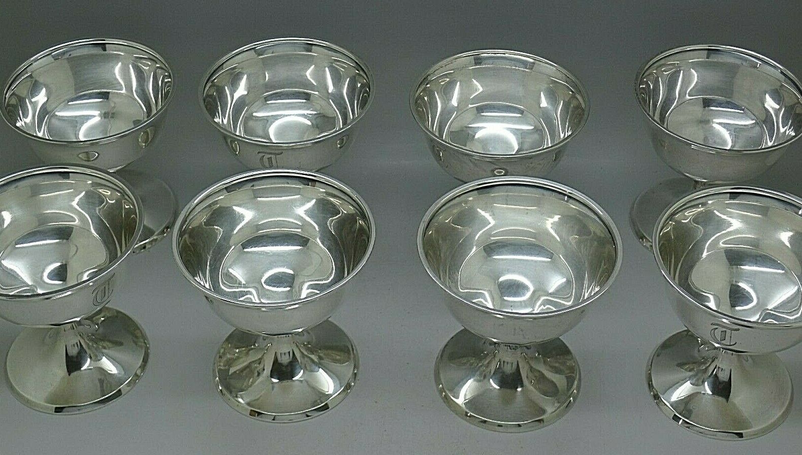 A.g. Schultz Sterling Silver Rare Southern Set Of 8 Champaign Punch Cups Fine