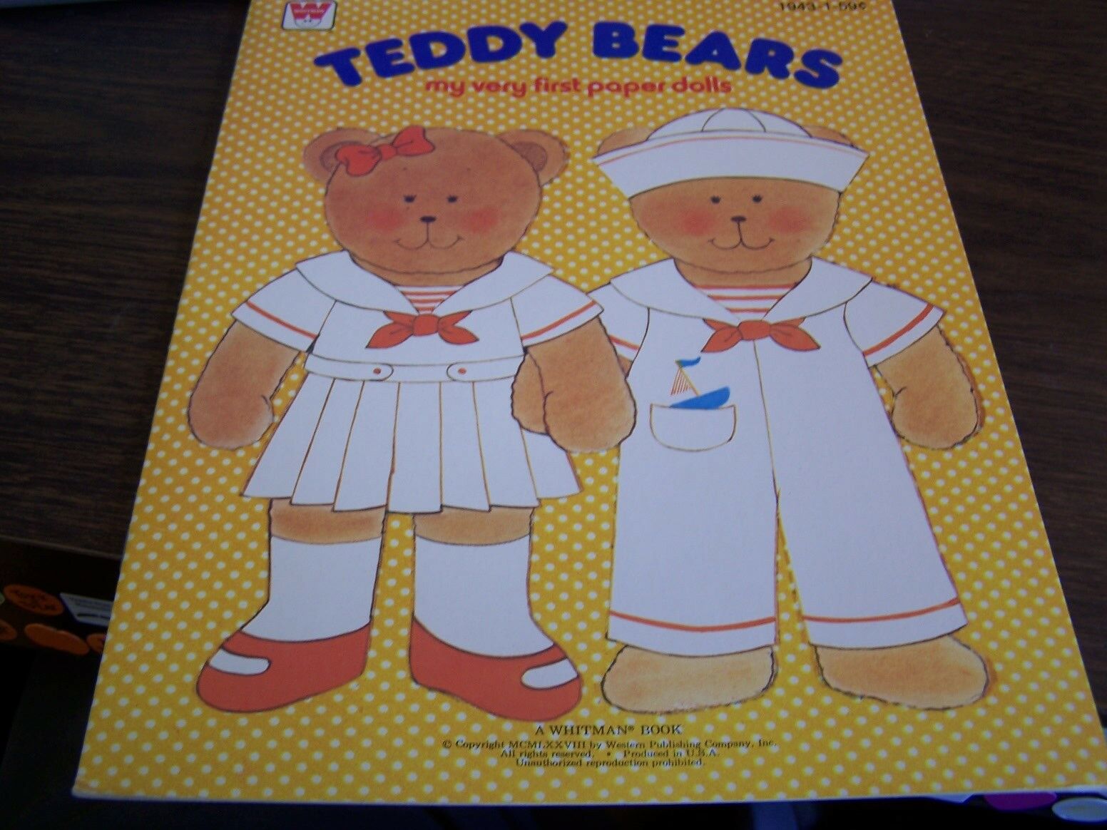 Teddy Bears - My Very First Paper Dolls  - Western Publishing 1972