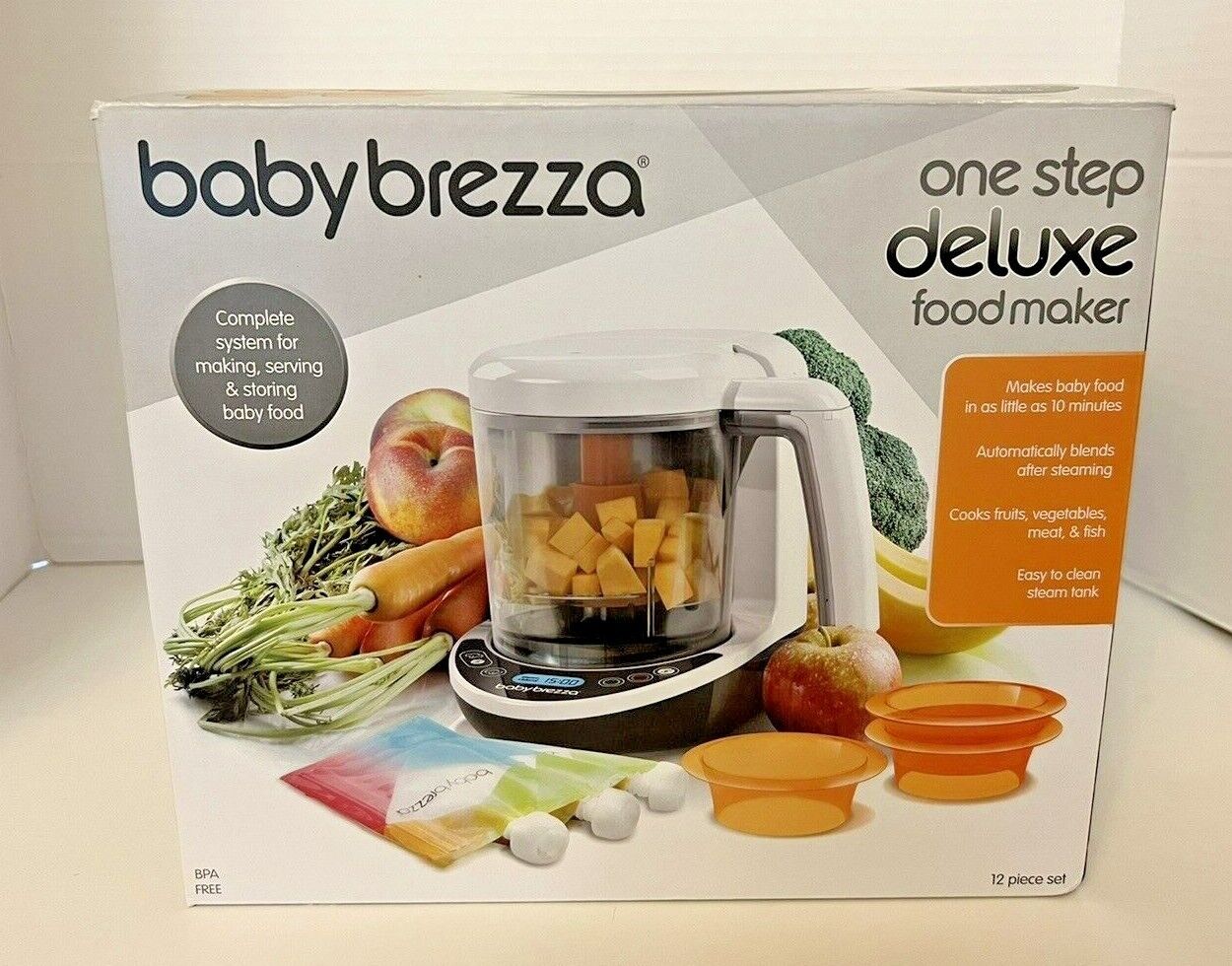 Baby Brezza One Step Deluxe Food Maker 12 Pc. Bpa Free 3.5 Cups. (new Open Box)