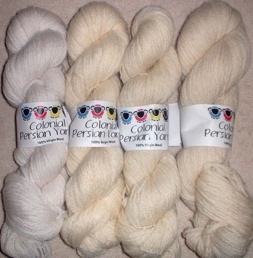 Colonial 3ply Persian Wool Yarn Needlepoint Crewel 1260 White & Cream Family
