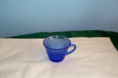 Royal Lace Ritz Blue Depression Glass Cup Hazel Atlas Cobalt