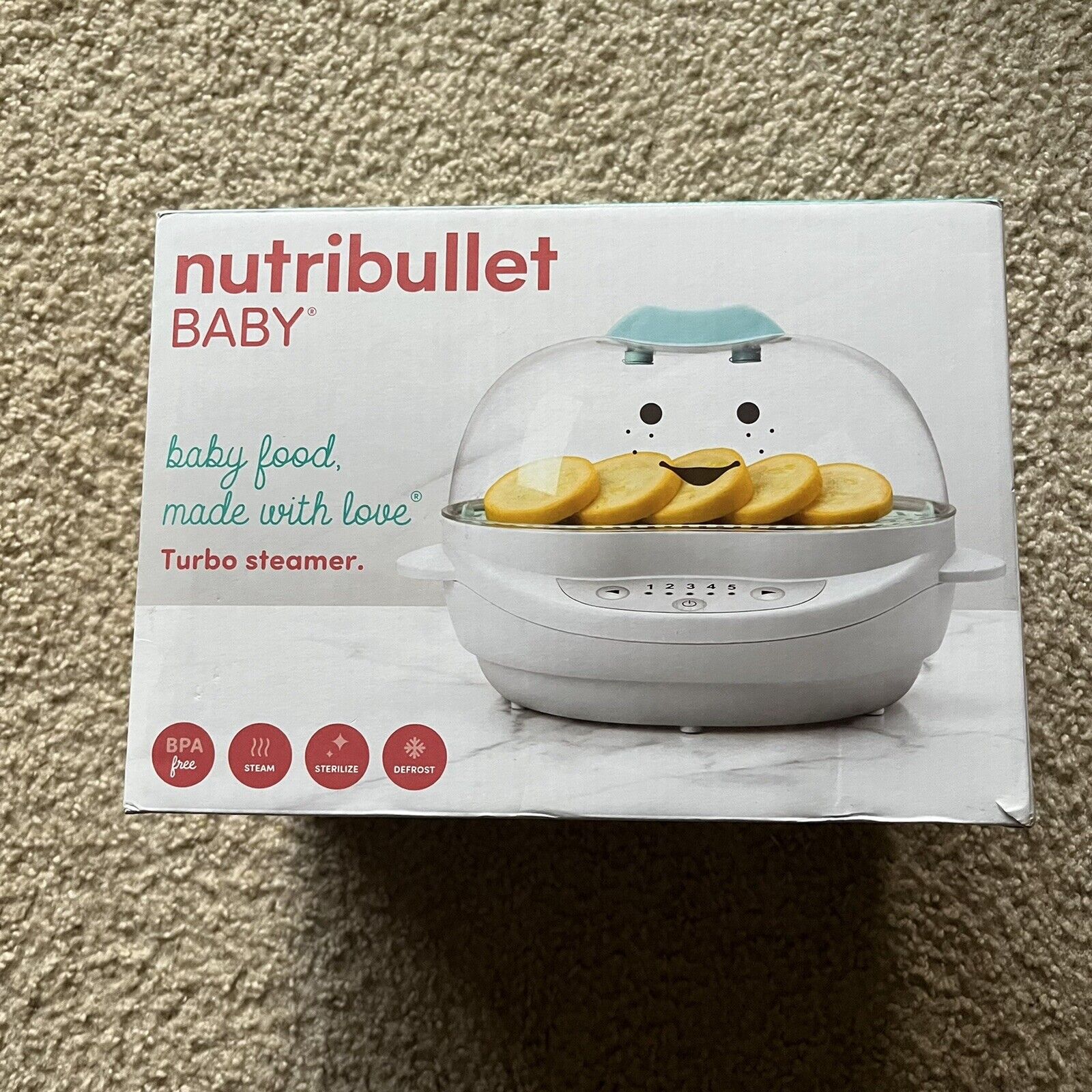 Nutribullet Baby Turbo Steamer - New In Box Sterilize / Steam / Defrost