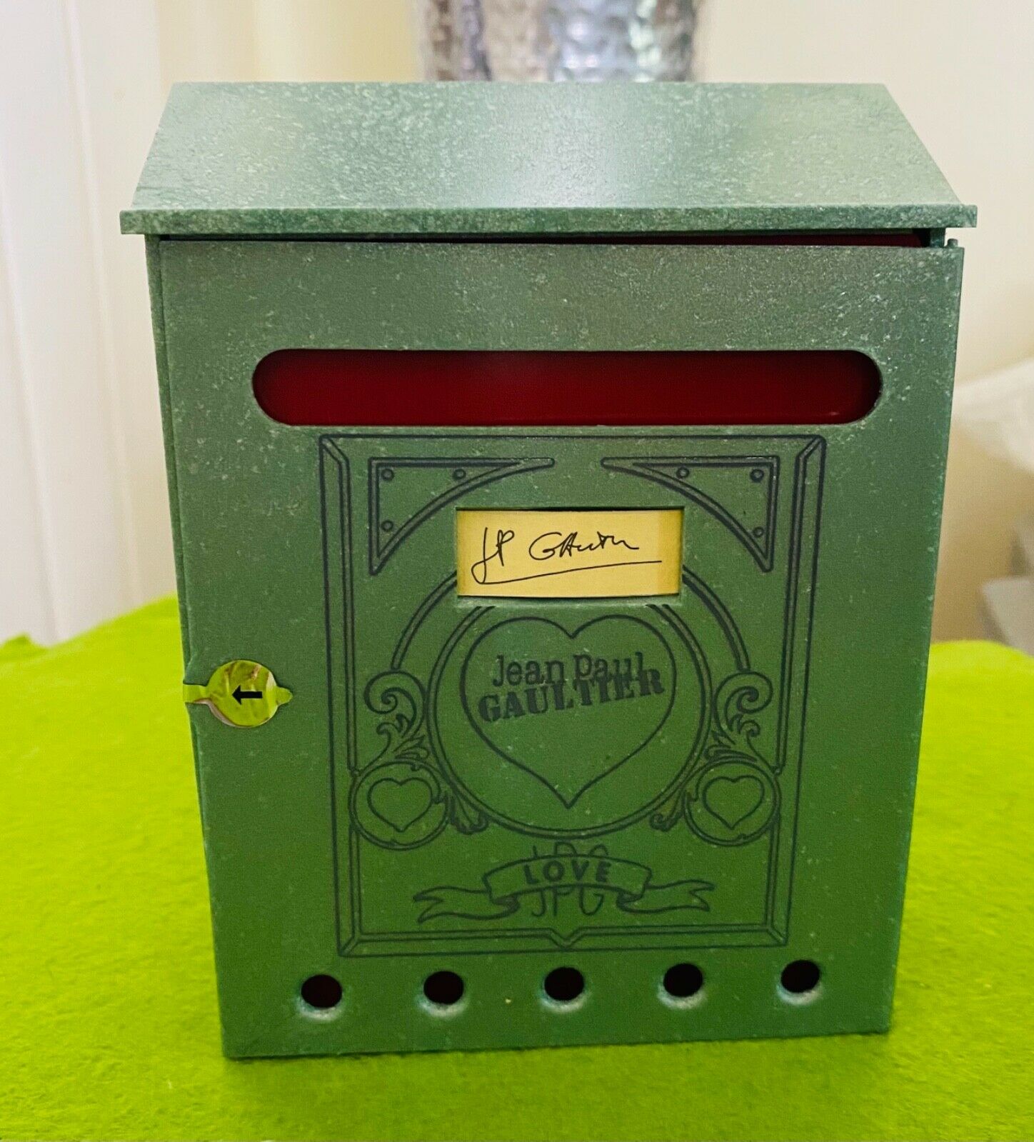 Rare Jp Gaultier Postal Box With 2 Miniature Eau De Toilette & Stamps!complete