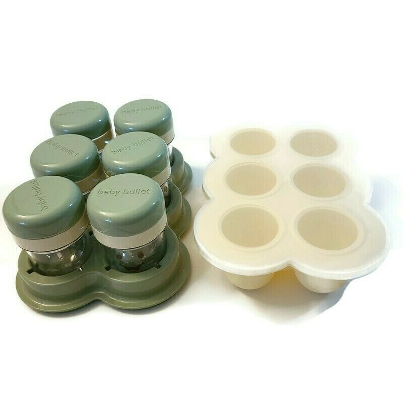 Baby Bullet Replacement Part Freezer Storage & 6-date Dial Storage Cups W/trays