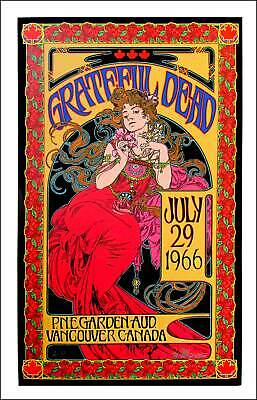 Grateful Dead Poster July 1966/2016 Record Store Day Edition Ap Signed Bob Masse