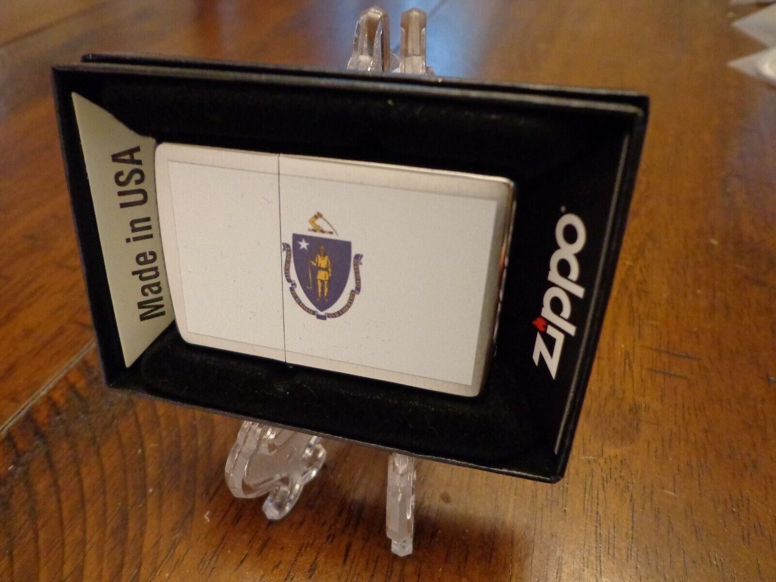 Massachusetts State Flag Series Zippo Lighter Mint In Box