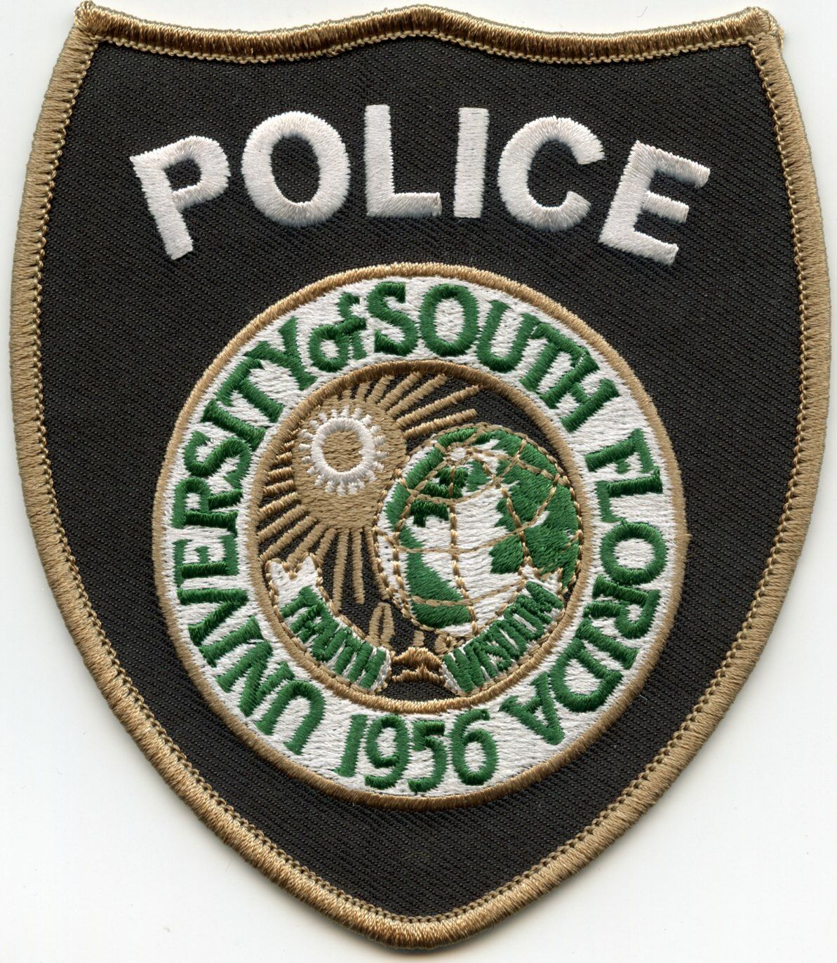 University Of South Florida Police Dark Green Background Campus Police Patch