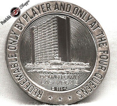 $1 Full Proof Silver Klad Slot Token Four Queens Casino 1966 Fm Las Vegas Coin