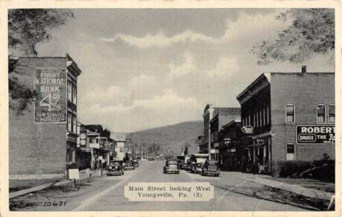 Youngsville Pennsylvania Main Street Scene Historic Bldgs Postcard K88061