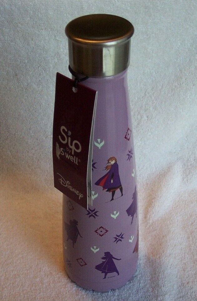Sip By S'well Disney Frozen Anna Theme 15oz Stainless Steel Water Bottle Nwt