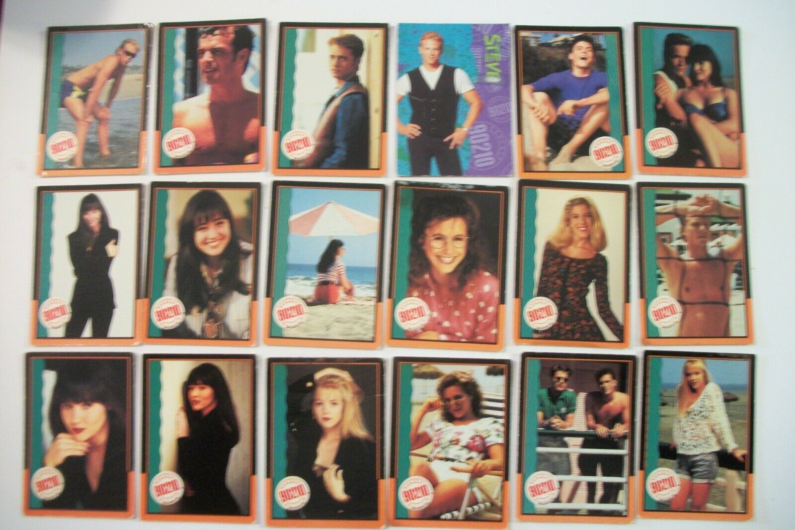 Original Beverley Hills 90210 Topps Trading Cards 18 Cards