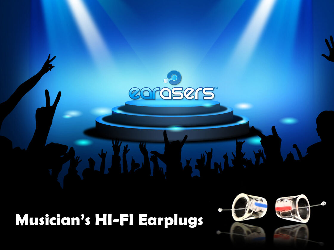 Earasers Musicians Hi-fi Earplugs Loud Sound Protectors By Persona (size Large)