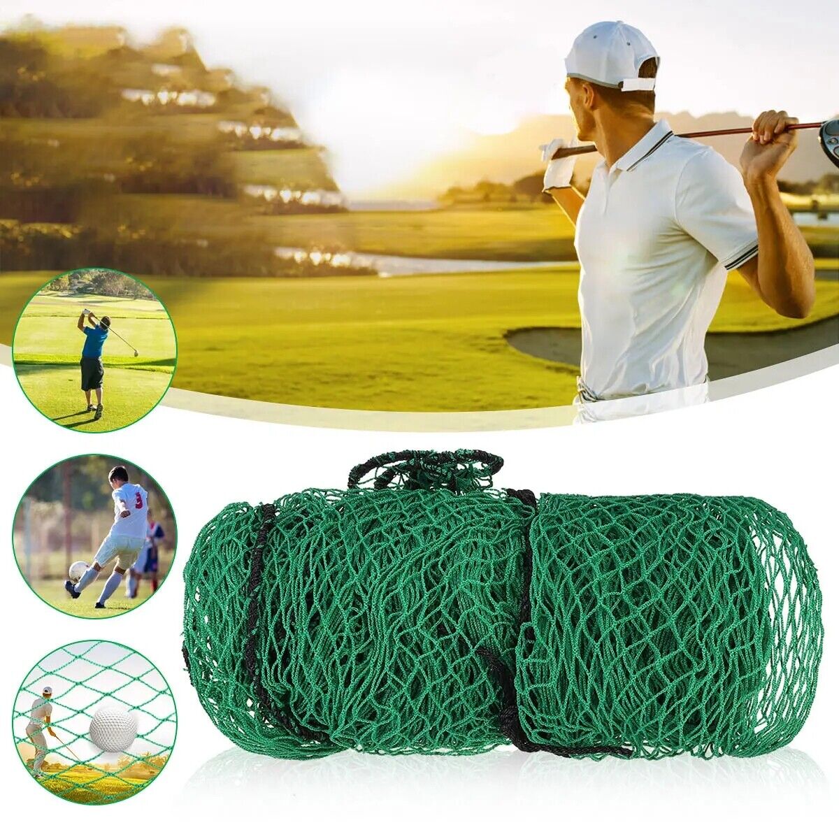 Aperture Golf Net Green Practice Screen Netting Golf Training Net 4x4m 2.5cm