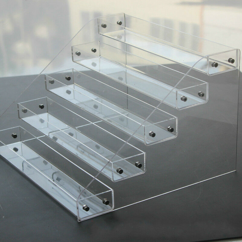 Clear Acrylic 2-6 Tier Display Shelf Showcase For Action Figure Bauble Cosmetics