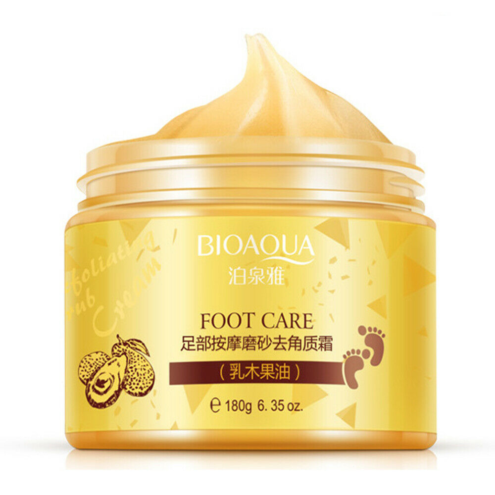 Bioaqua Foot Care Herbal Cream Cleansing Delicate Feet Exfoliate Scrub Skin 180g
