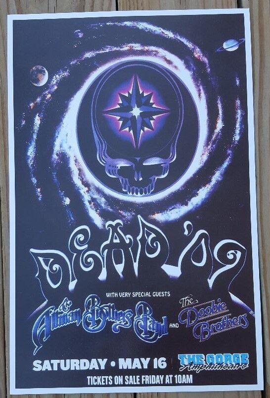 Allman Brothers Grateful Dead Poster By Emek 5-16-09 The Gorge Dead & Company