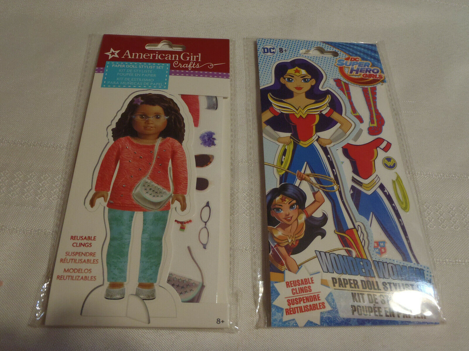 Reusable Clings Paper Dolls Stylist Set Nip Wonder Woman American Girl