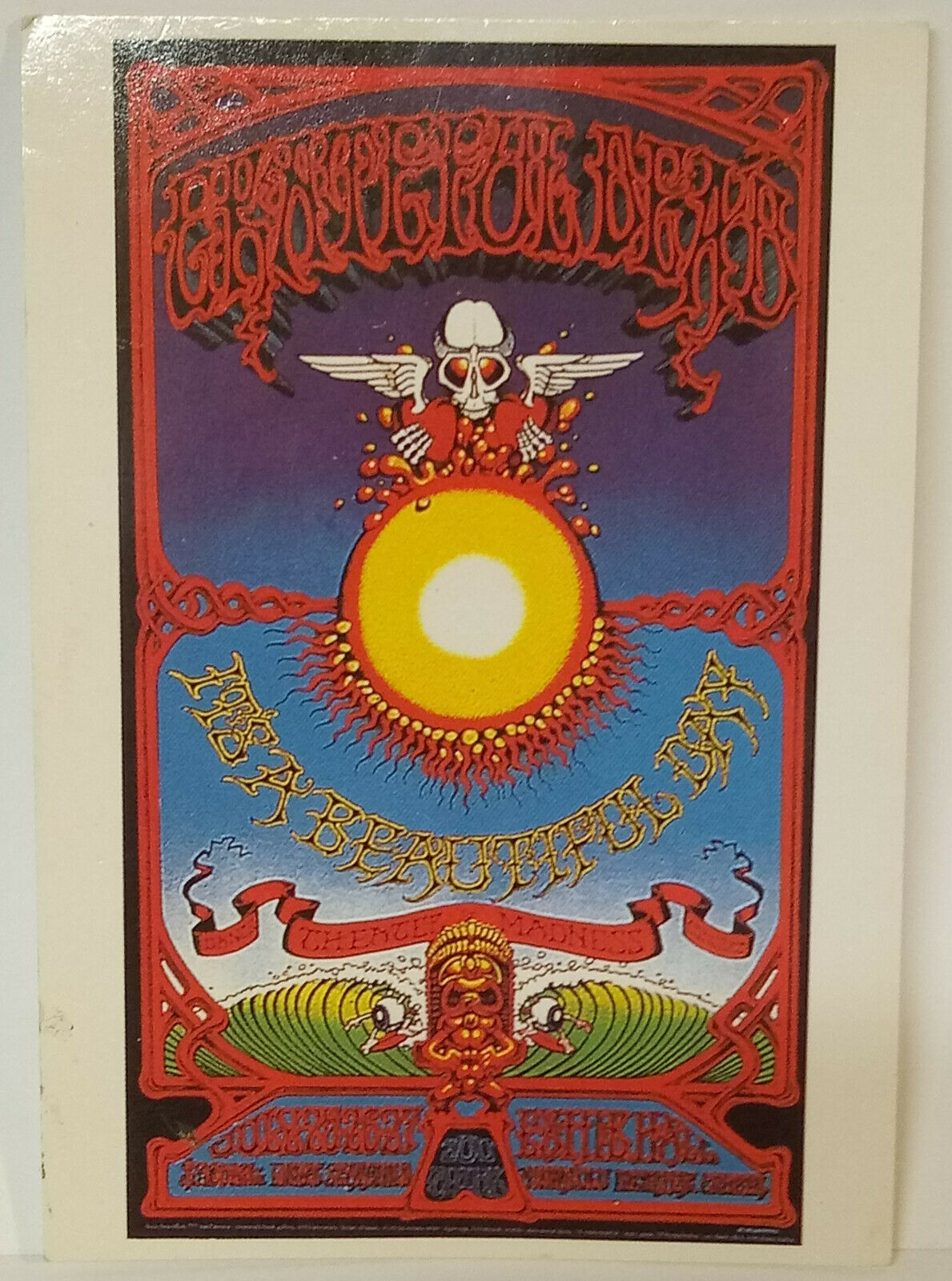 Grateful Dead Cancelled Show In Honolulu 7/25/1969 Rick Griffin Postcard