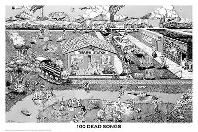 Grateful Dead - 100 Dead Songs Poster - 24x36 Shrink Wrapped - Collage 7820