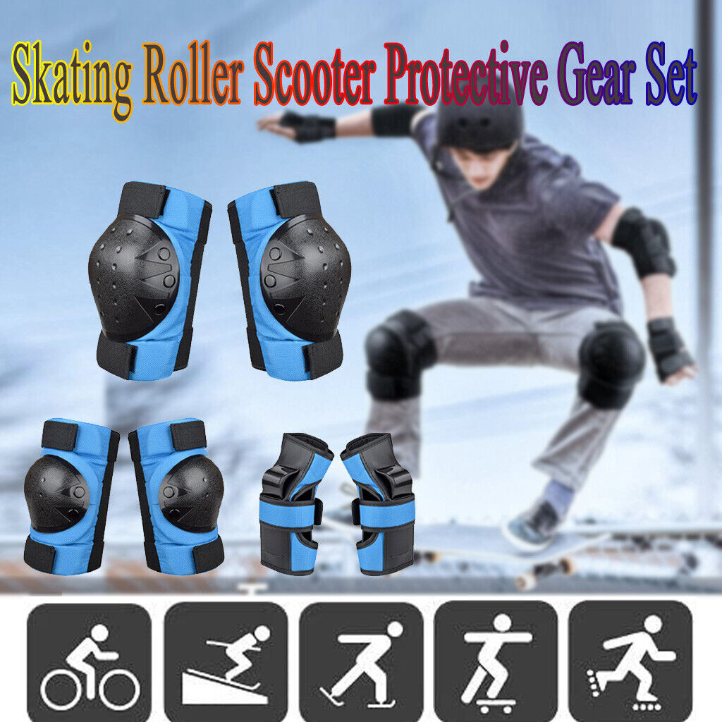 Adult 6pcs Cycling Bicycle Skateboarding Knee Elbow Pads With Wrist Guard Set