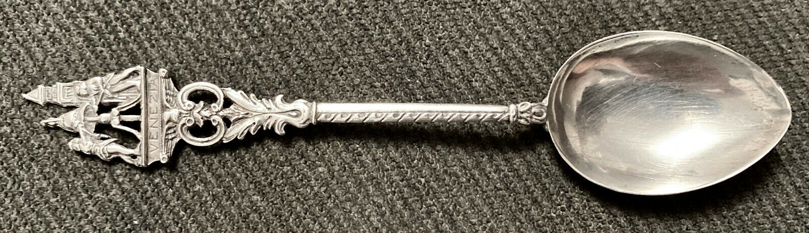 Italian (venezia) Engraved Vintage Silver  Spoon