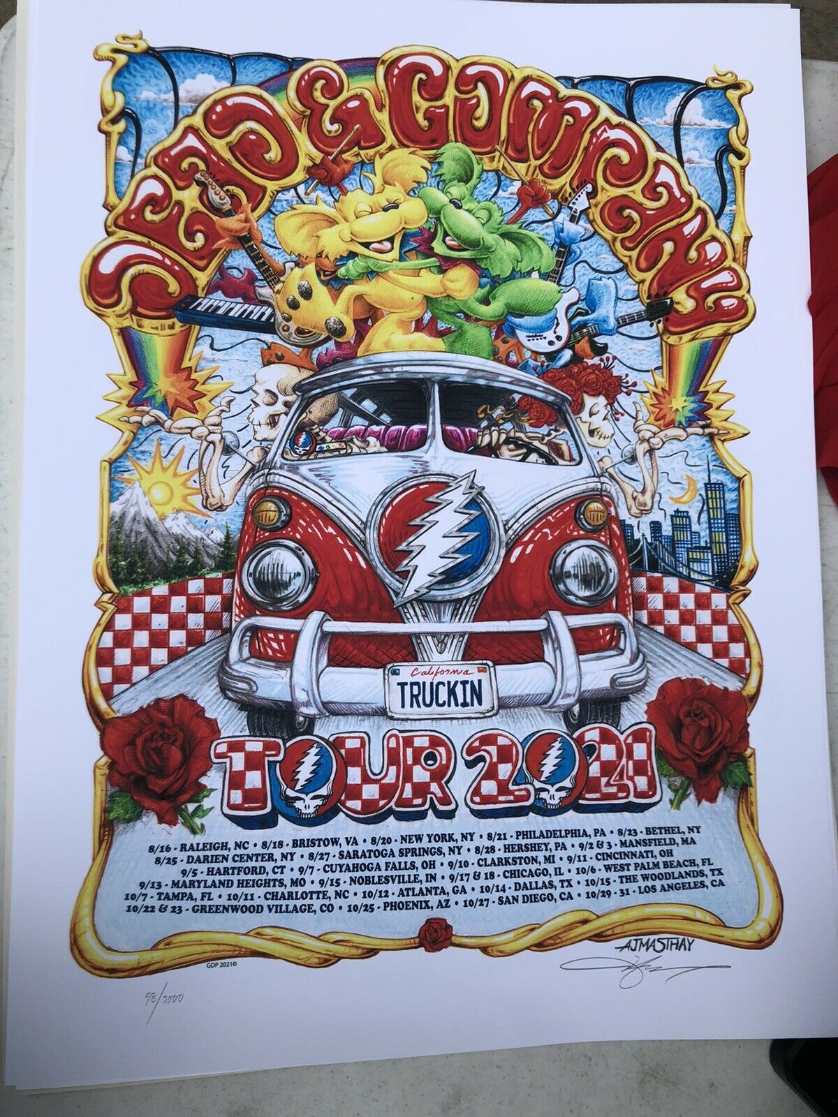2021 Dead And Company Summer Tour Poster