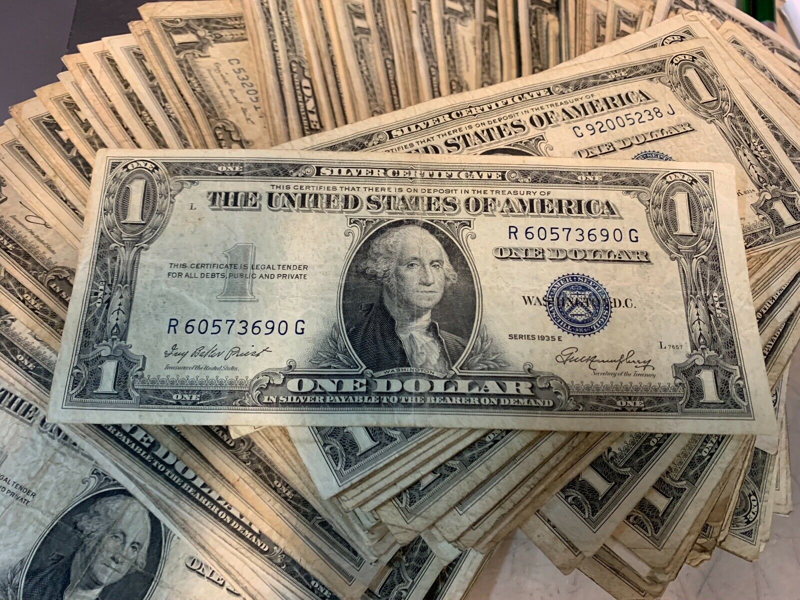 Bulk Lot (50) - 1935 $1.00 Dollar Us Note Silver Certificate Collection $50